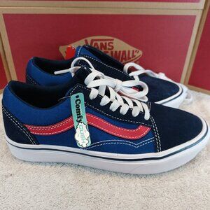 VANS Men's 4/Women's 5.5 Old Skool Comfy Cush Blue /Red/White VN0A3WMAVNE